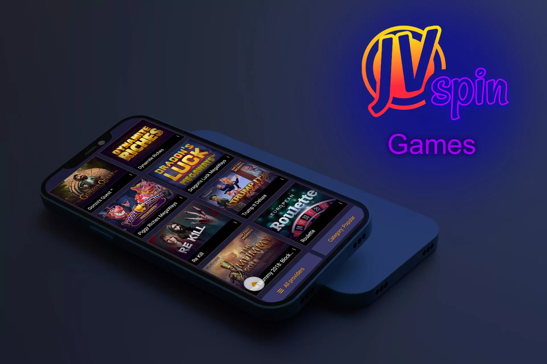 On the JVSpin Casino, you find lots of slots, mini-games, and games with live dealers.