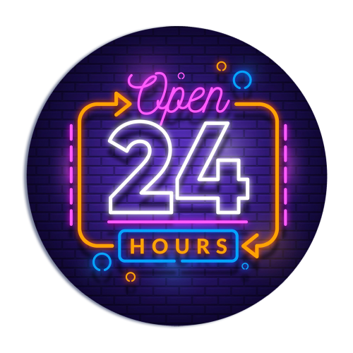 The JVSpin team works without weekends, so you can feel free to write to an online chat even at night.