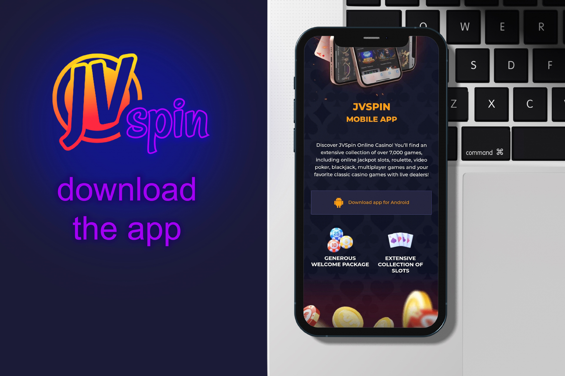 Click on the 'Download app' and save the file.