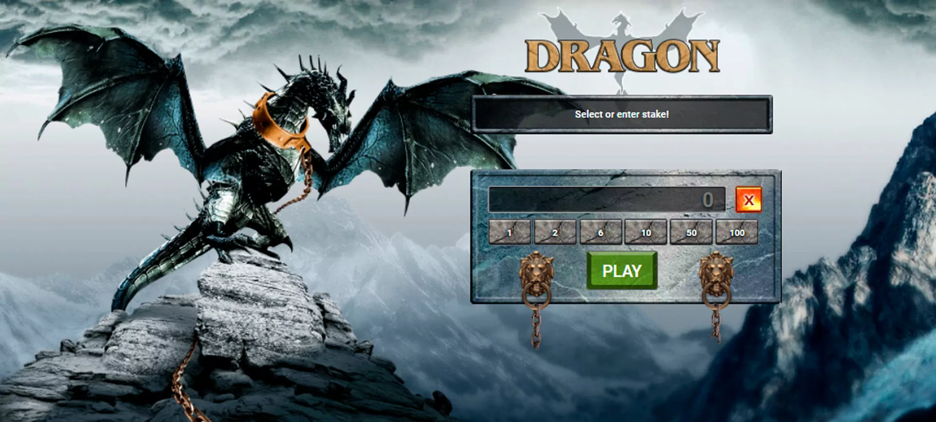 Play online in the Dragon game.