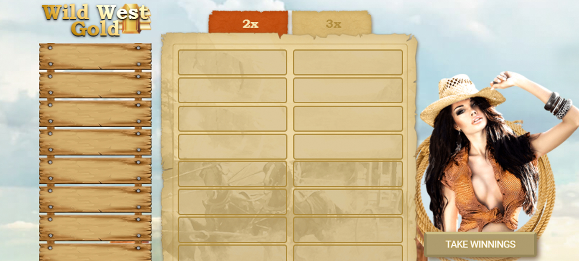 Play online in the Wild West Gold game.